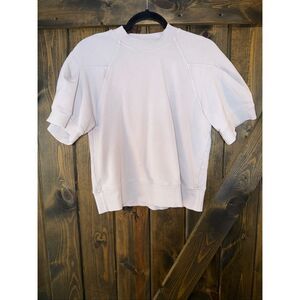 AGOLDE Round Shoulder Puff Sleeve Box Sweatshirt